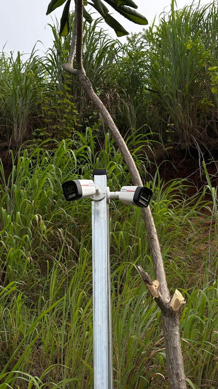 Installed security camera